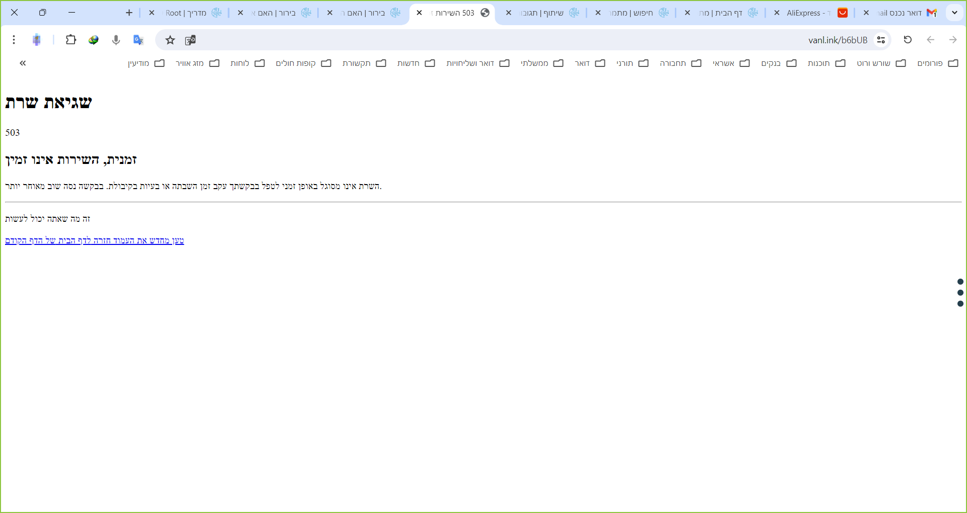 ‫503 השירות זמנית לא פעיל - Google Chrome‬ 24_07_2024 14_41_48.png